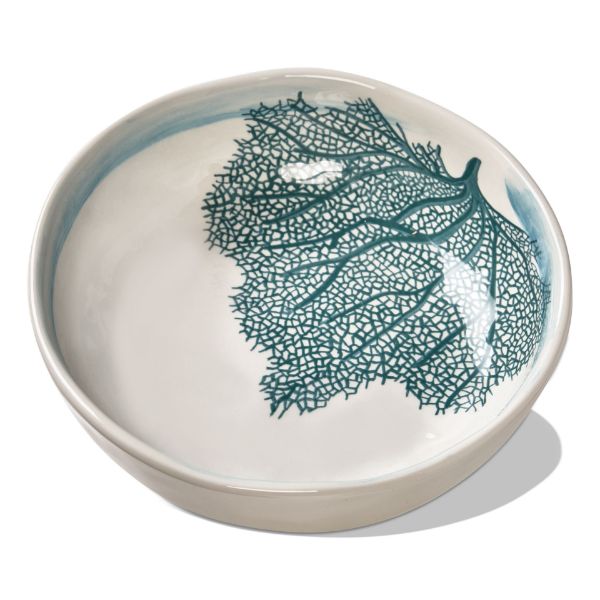 Beach House Coral Low Serving Bowl
