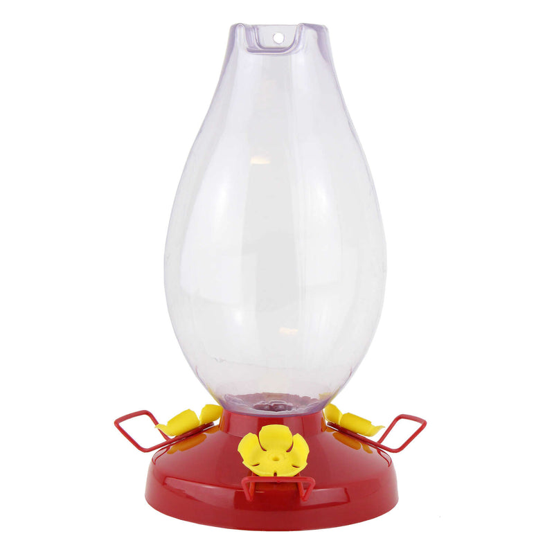 Rounded Vase Plastic Hummingbird Feeder, 3 Ports - 33 oz.
