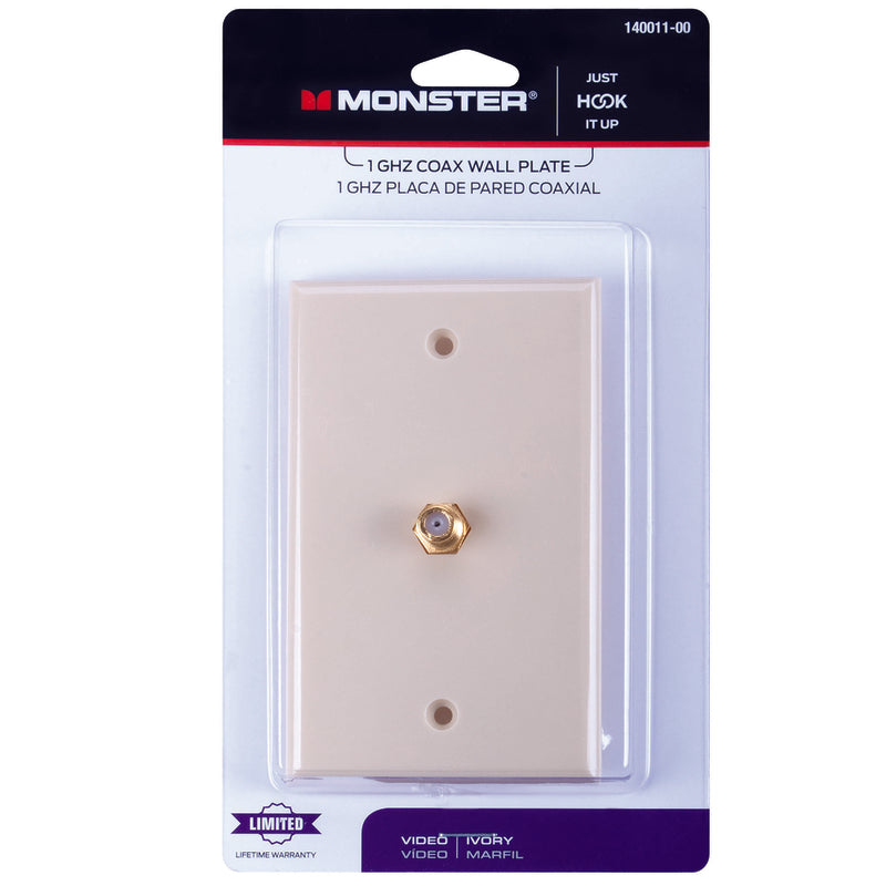 Monster 1G Plastic Coaxial Wall Plate