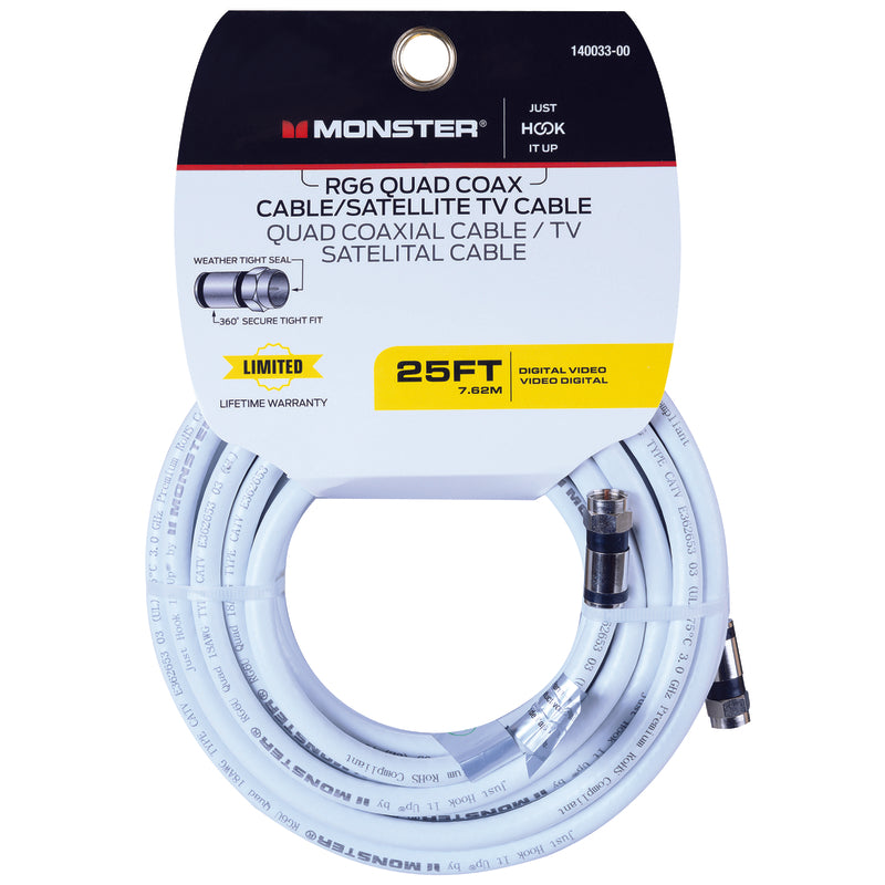 Monster RG6 Quad Coaxial Video Cable