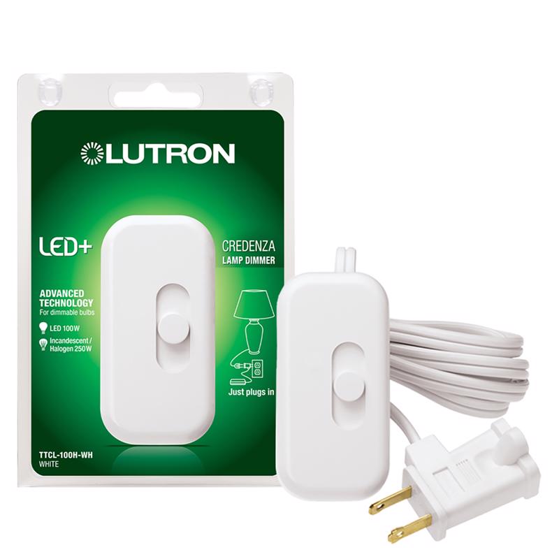 Plug-In Dimmer Slide Switch - White
