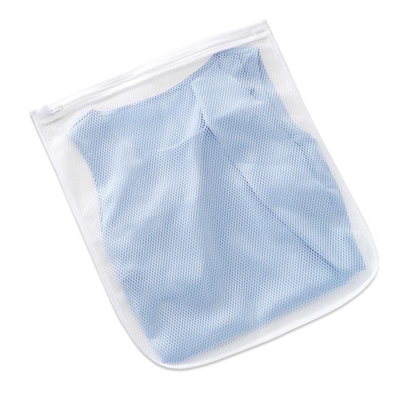 Collapsible Laundry Bag, White Fabric