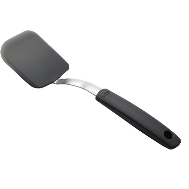 Silver/Black Silicone/Stainless Steel Cookie Spatula