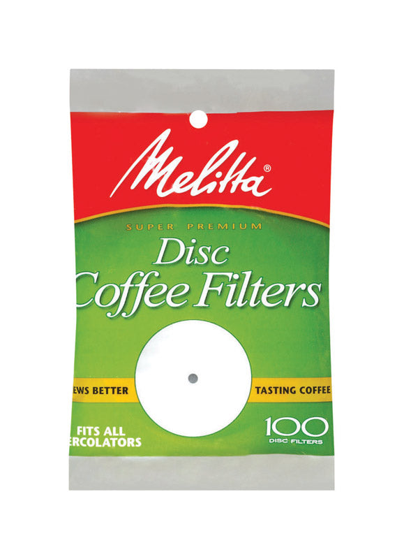 Disc Coffee Filter, White - 100 Count