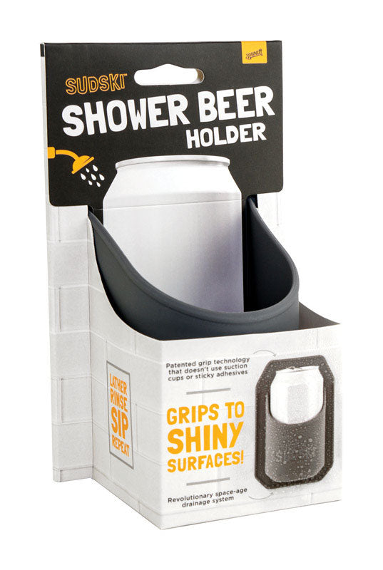 Beer Can Holder Shower Caddy, Gray
