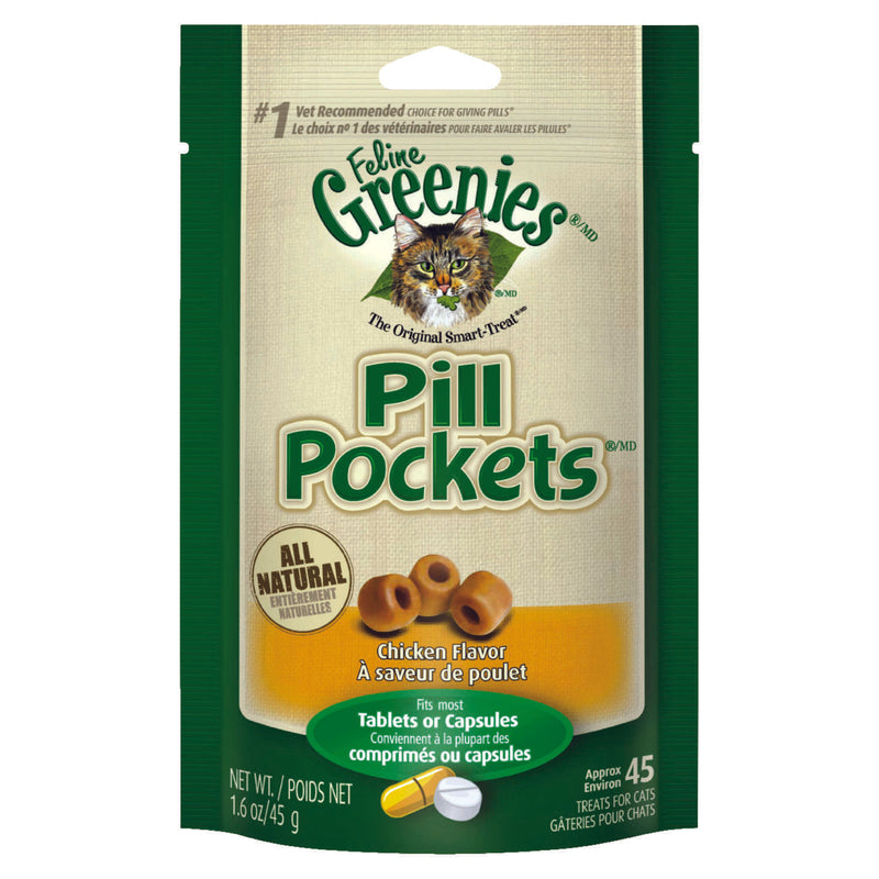 Greenies Pill Pocket Cat Treats Chicken 1.6 oz.
