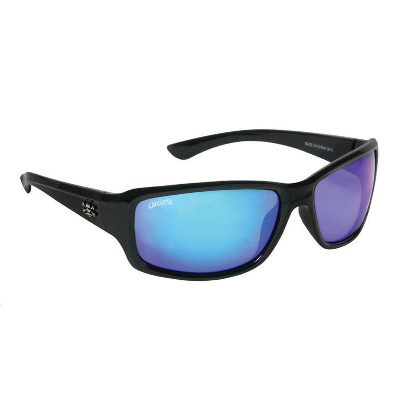 Calcutta Outrigger Sunglasses - Black with Blue Mirror Lens