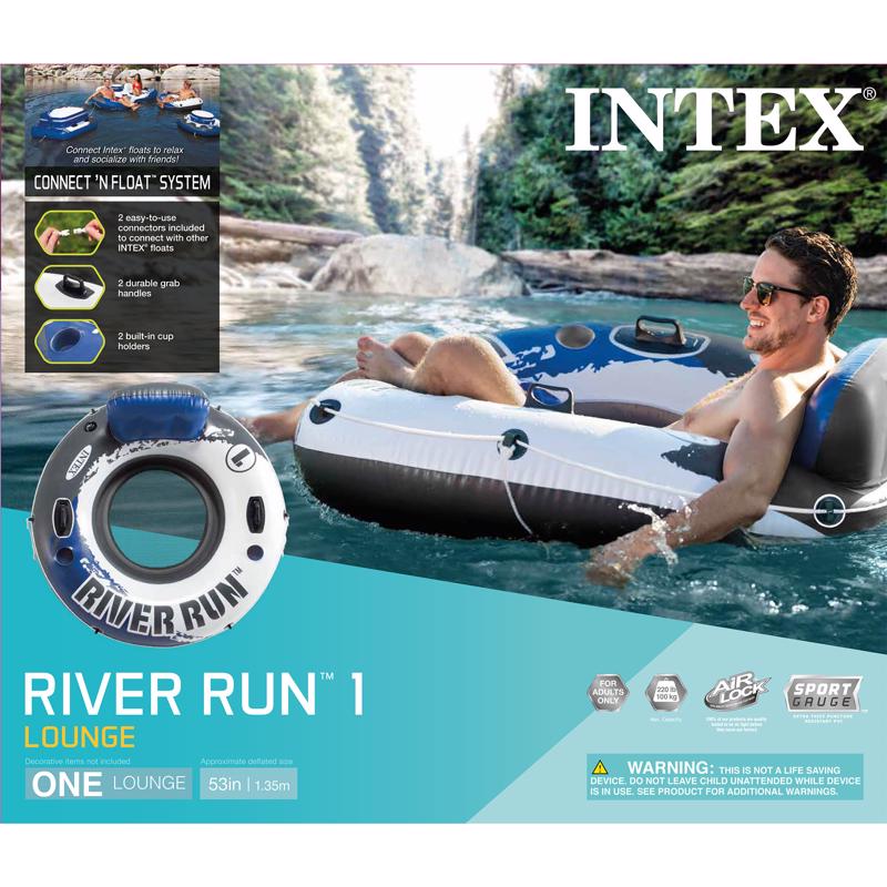 Intex River Run Vinyl Inflatable Floating Tube 53