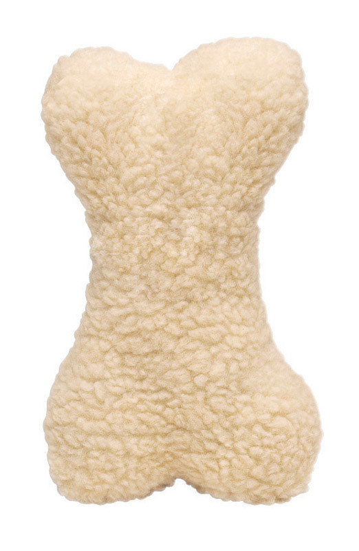Digger's Plush Fleece Bone, White - Large