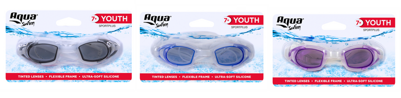 Aqua Swim Youth Silicone Goggles