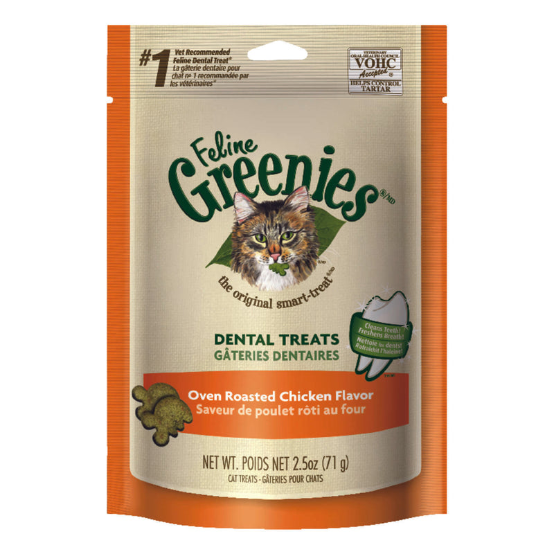 Greenies Dental Treat For Cats Oven Roasted Chicken 2.5 oz