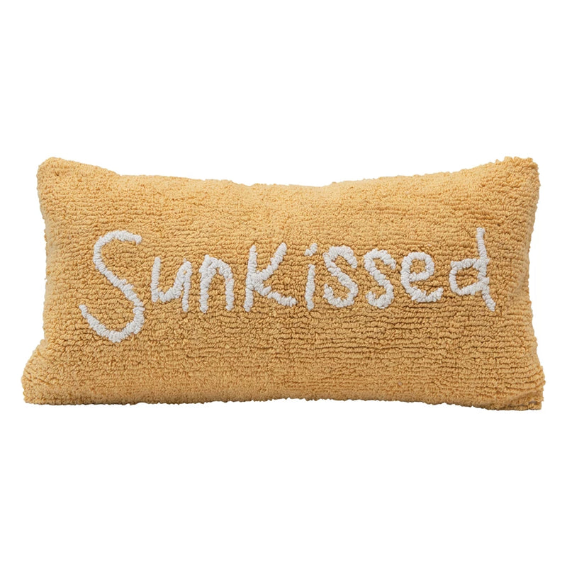 "Sun Kissed" Cotton Punch Hook Lumbar Pillow