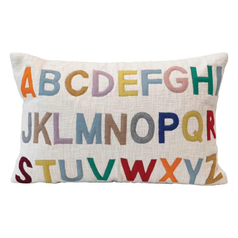 Cotton Lumbar Pillow - Alphabets