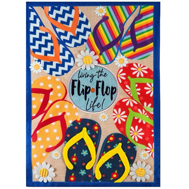 Flip Flop Life Linen House Flag