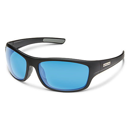 Suncloud Cover Sunglasses -Matte Black/Blue Mirror Lens